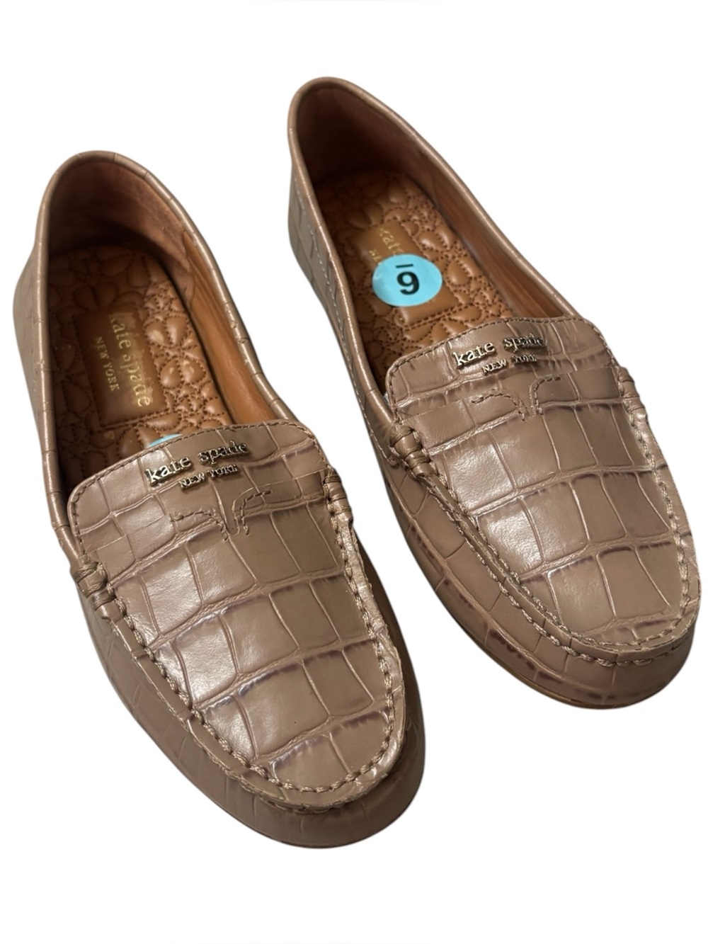 Kate Spade New York Deck Crocodile Driving Loafer Moccasins Size: 6B NWOT Flawed